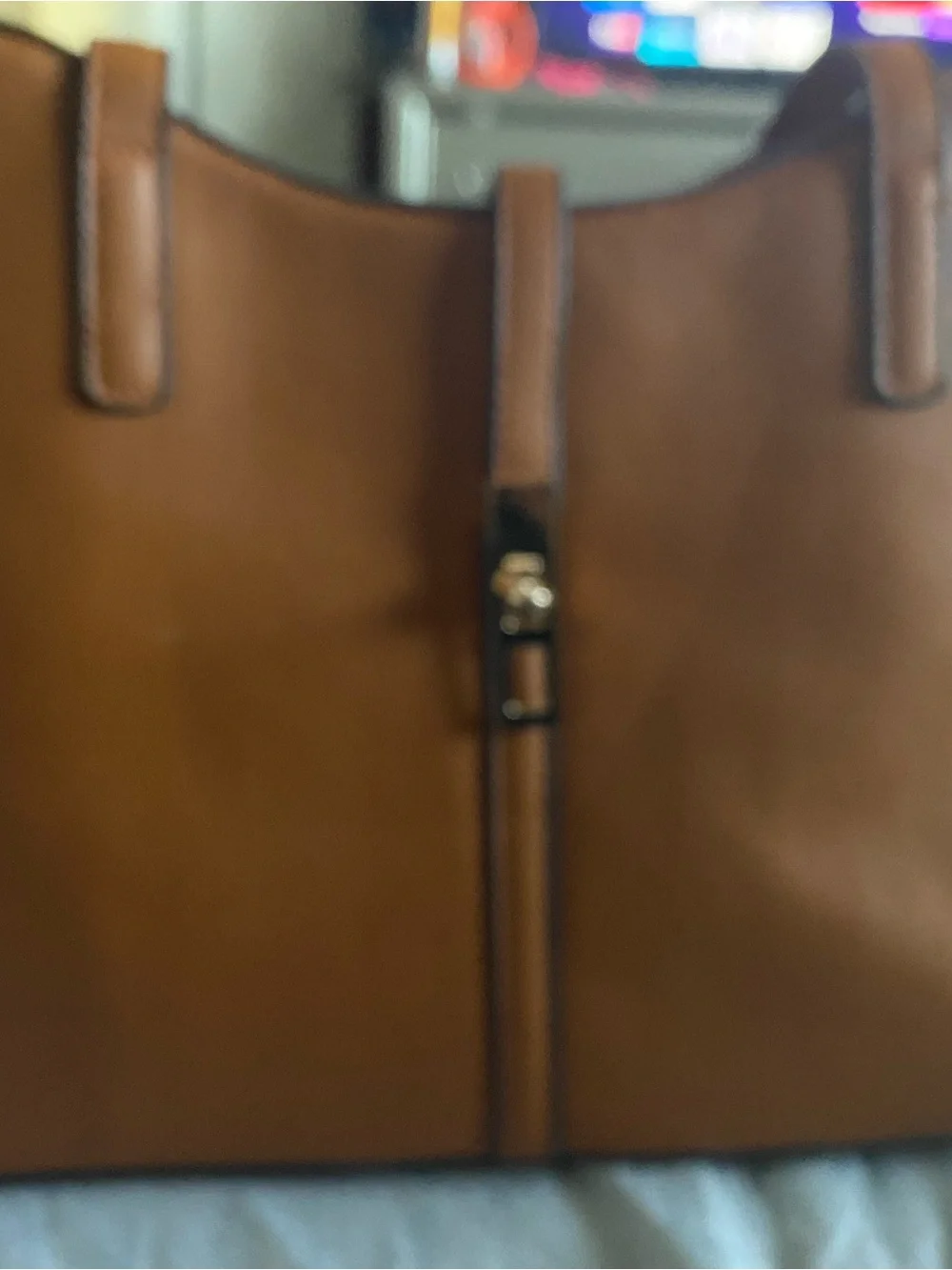 Classic Brown Leather Tote Bag for Men